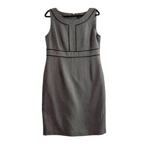 Black Label by EVAN PICONE Dress Sheath Sleeveless Sz 12 Gray Career Work 36-4